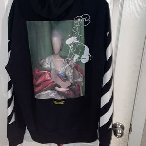 Off White faceless zip up hoodie